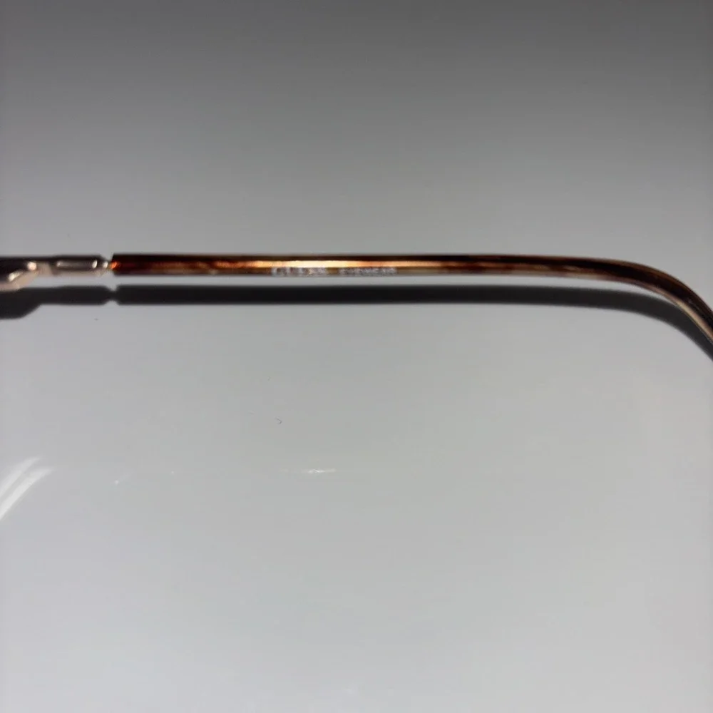 FRAMES ONLY Eyeglasses GUESS Unisex Geometric Brown Rose Gold Acetate VTG Y2K